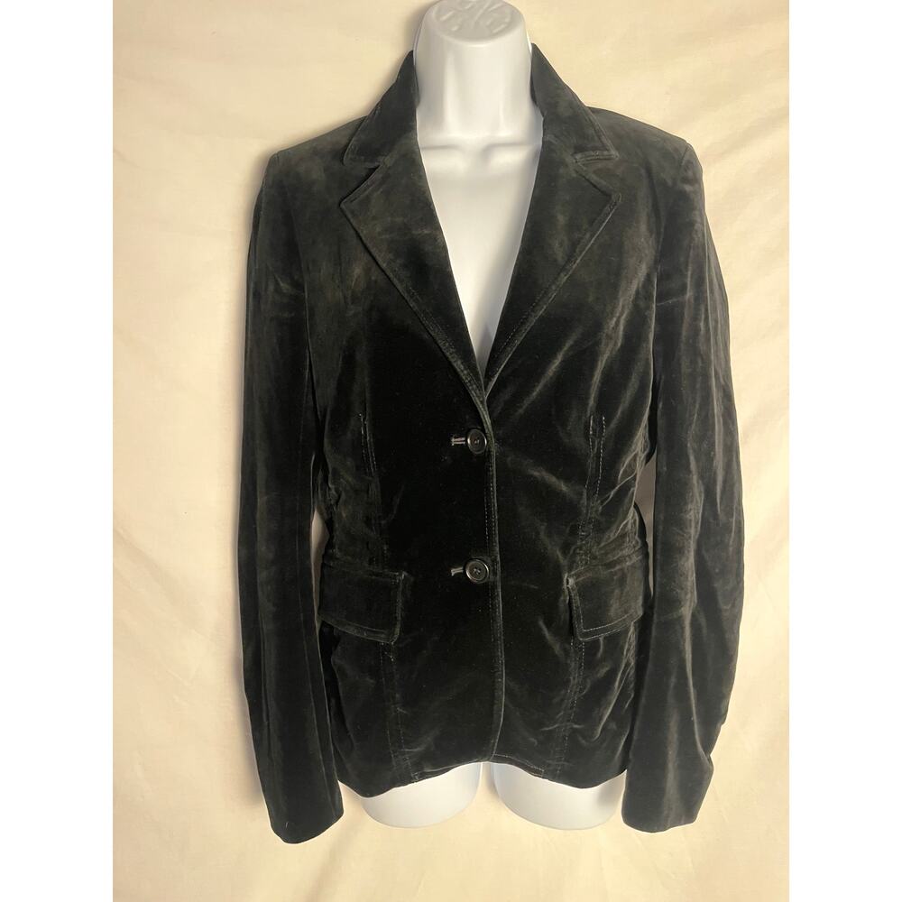 Theory Velvet Blazer Women’s Small Black Tailored Classic Jacket